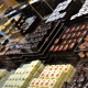 Etalage de pralines de la chocolaterie Franz